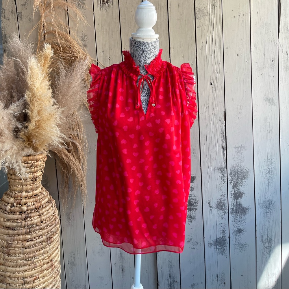 Kate Spade Heartbeat Silk Top